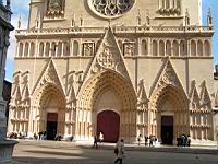Lyon, Cathedrale Saint Jean, Facade, Portail (2)